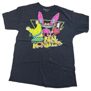 Nickelodeon AAAHH!!! Real Monsters T Shirt Black Men’s Nick toons Size Medium